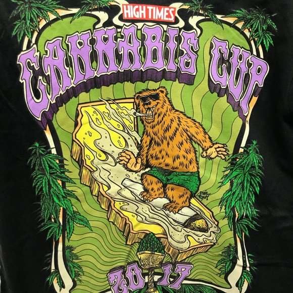 NEW High Times Cannabis Cup T-Shirt Black 2017 Size Small S San Bern CA Unisex - Picture 2 of 6